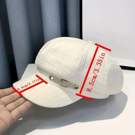 Elegant Embossed Berets Classic Solid Color British Style Beret Cap Breathable Newsboy Hats For Women Autumn & Winter 2025 - Image 6