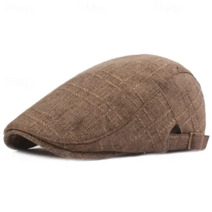 Men's Flat Cap Black Beige Flax Fashion Streetwear Stylish 1920s Fashion Outdoor Daily Going out Plain Warm 2025 - Image 6