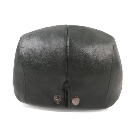 Men's Flat Cap Black Red Faux Leather Streetwear Stylish 1920s Fashion Outdoor Daily Going out Plain Warm 2025 - Image 4