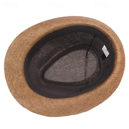 Men's Kentucky Derby Hat Sun Hat Party Hat Bowler Hat Black White Acrylic Fibers Fashion Casual Street Daily Plain Sunscreen Breathable 2025 - Image 4