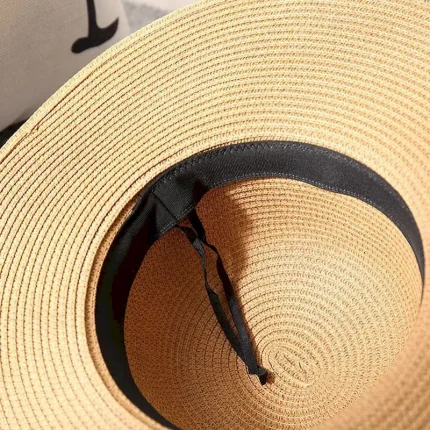 Women's Hat Straw Hat Sun Hat Portable Sun Protection Breathable Street Daily Weekend Bow Pure Color 2025 - Image 5