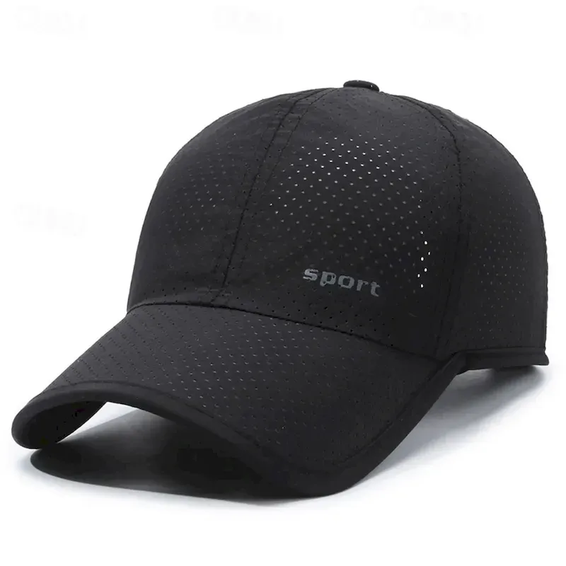 fxhsdj1721273617272.webp Men's Baseball Cap Sun Hat Trucker Hat Black White Polyester Fashion Casual Street Daily Letter Adjustable Sunscreen Breathable 2025 - Image 1
