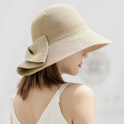 Women's Hat Straw Hat Sun Hat Portable Sun Protection Breathable Street Daily Weekend Bow Pure Color 2025 - Image 5