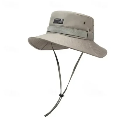 Men's Bucket Hat Sun Hat Black khaki Polyester Drawstring Fashion Casual Street Daily Plain Sunscreen Breathable 2025 - Image 3