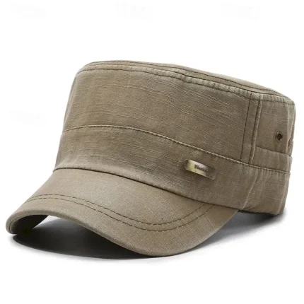 Men's Unisex Flat Cap Baseball Cap Military Cap Cadet Hat Black Navy Blue Polyester Vintage Fashion Casual Street Daily Plain Adjustable Breathable 20 - Image 3