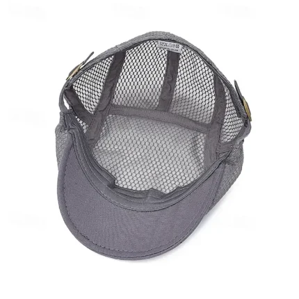 Men's Flat Cap Ascot Hat Newsboy Hat Black White Acrylic Fibers Mesh Fashion Casual Street Daily Plain Adjustable Sunscreen Breathable 2025 - Image 4