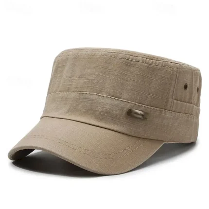 Men's Unisex Flat Cap Baseball Cap Military Cap Cadet Hat Black Navy Blue Polyester Vintage Fashion Casual Street Daily Plain Adjustable Breathable 20 - Image 4