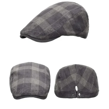 Men's Flat Cap Tweed Cap Black Dark Navy Cotton 1920s Fashion Traditional / Classic Outdoor clothing Casual Daily Plaid / Check 2025 - Image 6