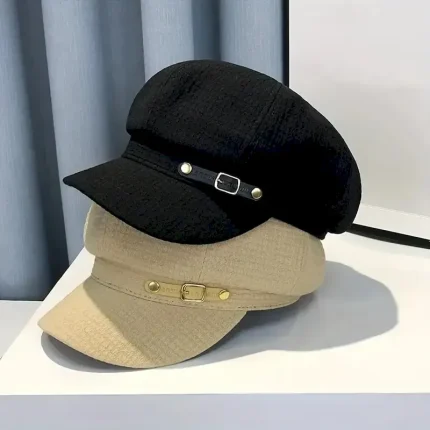 Elegant Embossed Berets Classic Solid Color British Style Beret Cap Breathable Newsboy Hats For Women Autumn & Winter 2025 - Image 3