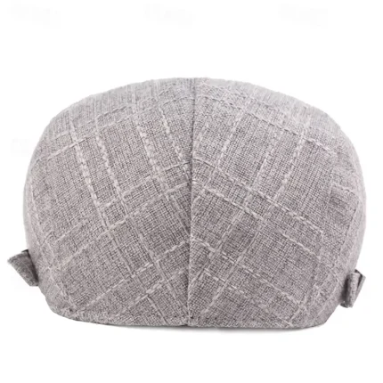 Men's Flat Cap Black Beige Flax Fashion Streetwear Stylish 1920s Fashion Outdoor Daily Going out Plain Warm 2025 - Image 4