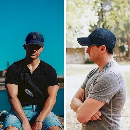 Men's Baseball Cap Unisex Trucker Hat Summer Breathable Full Mesh Hat Black Navy Blue Fitness Letter Ultraviolet Resistant Outdoor Sports 2025 - Image 3