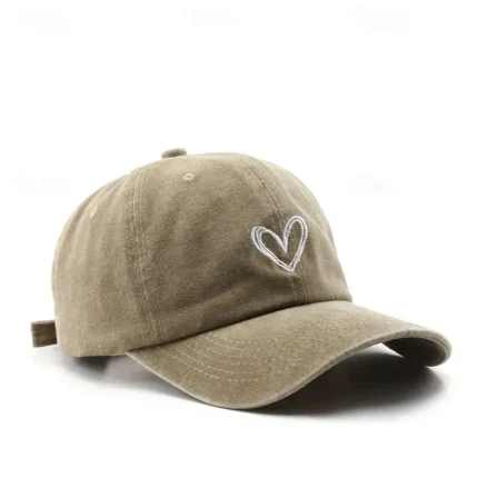 Women's Hat Baseball Cap Portable Sun Protection Breathable Street Daily Weekend Embroidery Heart 2025 - Image 5