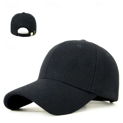 Men's Baseball Cap Sun Hat Trucker Hat Black Light Grey Polyester Fashion Casual Street Daily Solid Color Thermal Warm Fleece Lining Adjustable Windpr - Image 4