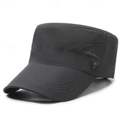 Men's Flat Cap Sun Hat Trucker Hat Black Navy Blue Polyester Mesh Fashion Casual Street Daily Plain Adjustable Sunscreen Breathable 2025 - Image 3