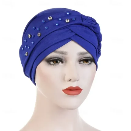 India Muslim Women Hijab Hat with Beads Turban Headscarf Islamic Head Wrap Lady Beanie Bonnet Hair Loss Cover 2025 - Image 4