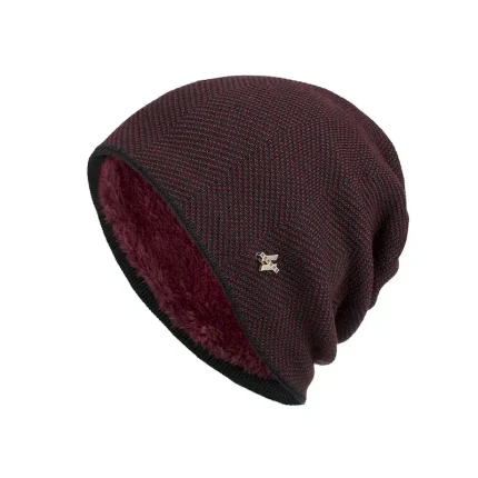 Men's Beanie Hat Wine Red Black Knit Knitted Fashion Sports & Outdoors Casual Sports & Outdoor Daily Holiday Letter Pure Color Warm 2025