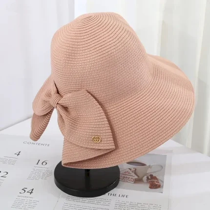 Women's Hat Straw Hat Sun Hat Portable Sun Protection Breathable Street Daily Weekend Bow Pure Color 2025 - Image 6