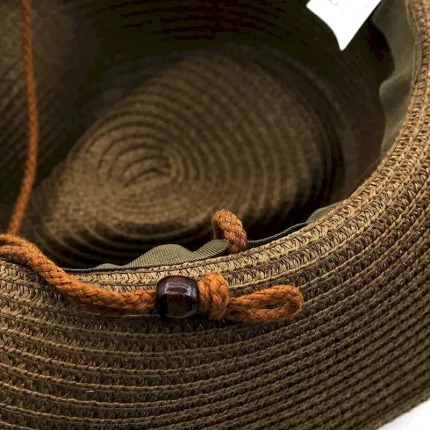 Women's Cowboy Hats Ethnic Style Straw Panama Hat Belt Cow Decorate Western Hats 2025 - Image 4