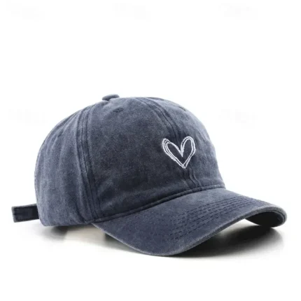 Women's Hat Baseball Cap Portable Sun Protection Breathable Street Daily Weekend Embroidery Heart 2025 - Image 3
