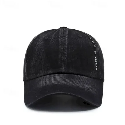 Men's Baseball Cap Sun Hat Trucker Hat Black Dark Navy Cotton Rivet Fashion Casual Daily Weekend Solid / Plain Color Adjustable Sunscreen Breathable 2 - Image 4