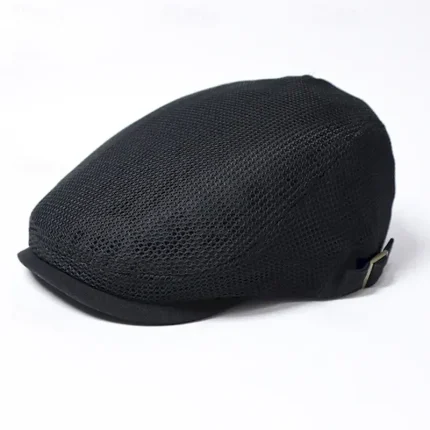 Men's Flat Cap Beret Hat Ascot Hat Newsboy Hat Black Polyester Fashion Casual British Street Daily Plain Adjustable Breathable 2025