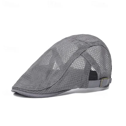 Men's Flat Cap Ascot Hat Newsboy Hat Black White Acrylic Fibers Mesh Fashion Casual Street Daily Plain Adjustable Sunscreen Breathable 2025 - Image 5