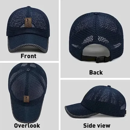 Men's Baseball Cap Unisex Trucker Hat Summer Breathable Full Mesh Hat Black Navy Blue Fitness Letter Ultraviolet Resistant Outdoor Sports 2025 - Image 4