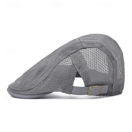 Men's Flat Cap Ascot Hat Newsboy Hat Black White Acrylic Fibers Mesh Fashion Casual Street Daily Plain Adjustable Sunscreen Breathable 2025 - Image 3