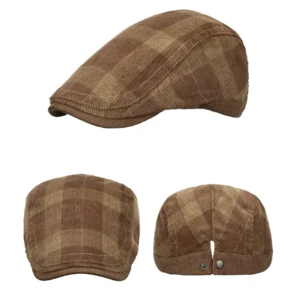 Men's Flat Cap Tweed Cap Black Dark Navy Cotton 1920s Fashion Traditional / Classic Outdoor clothing Casual Daily Plaid / Check 2025 - Image 5