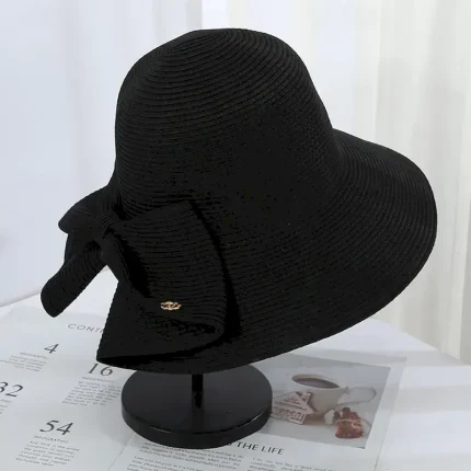 Women's Hat Straw Hat Sun Hat Portable Sun Protection Breathable Street Daily Weekend Bow Pure Color 2025