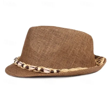 Men's Kentucky Derby Hat Sun Hat Party Hat Bowler Hat Black White Acrylic Fibers Fashion Casual Street Daily Plain Sunscreen Breathable 2025 - Image 5