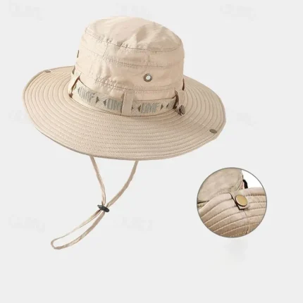 Men's Bucket Hat Sun Hat Light Green Dark Green Polyester Fashion Casual Street Daily Plain Adjustable Sunscreen Breathable 2025 - Image 6